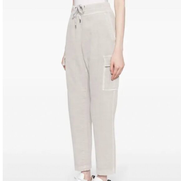 James Perse Los Angeles Zuma Cropped Cargo Trousers pull on Pants Size 2 Medium - Picture 1 of 16